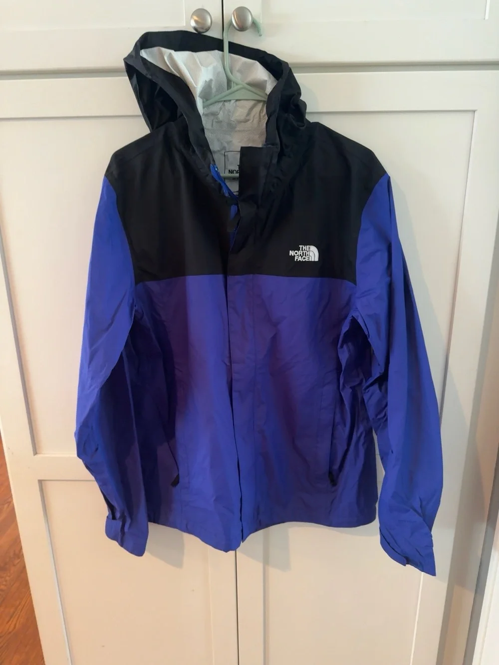 The North Face Black + Purple Waterproof Hooded Jacket